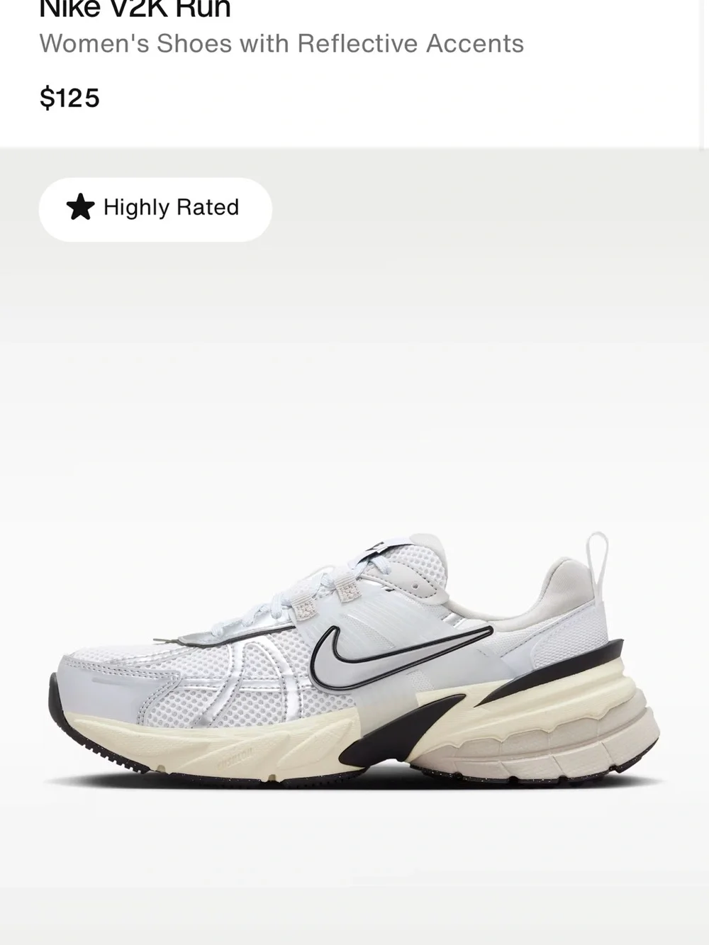 Nike Women’s White/Black V2K Run Sneaker